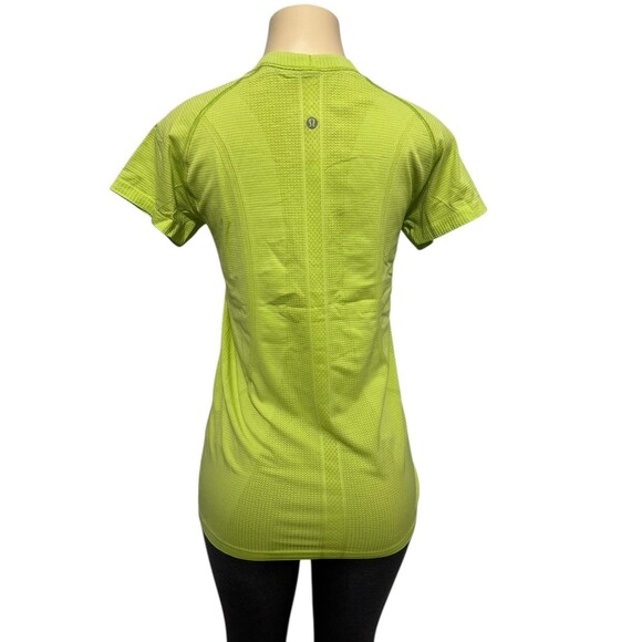 Lululemon Top Women's Lucid Lime Run Swiftly Tech Short Sleeve Shirt Size 10 - Picture 6 of 10